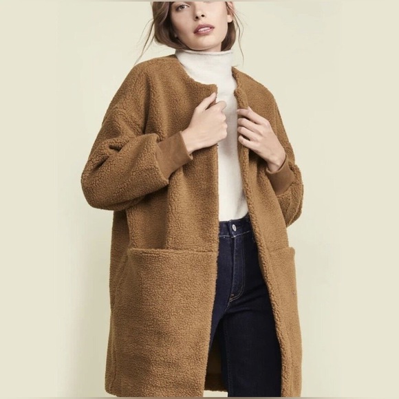 Madewell Bonded Sherpa Cocoon Coat - Picture 4 of 4
